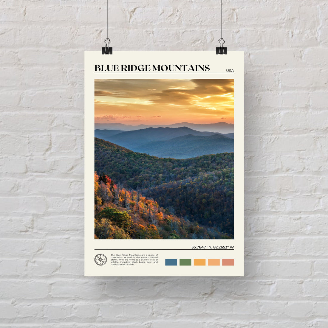 Blue Ridge Mountains Poster