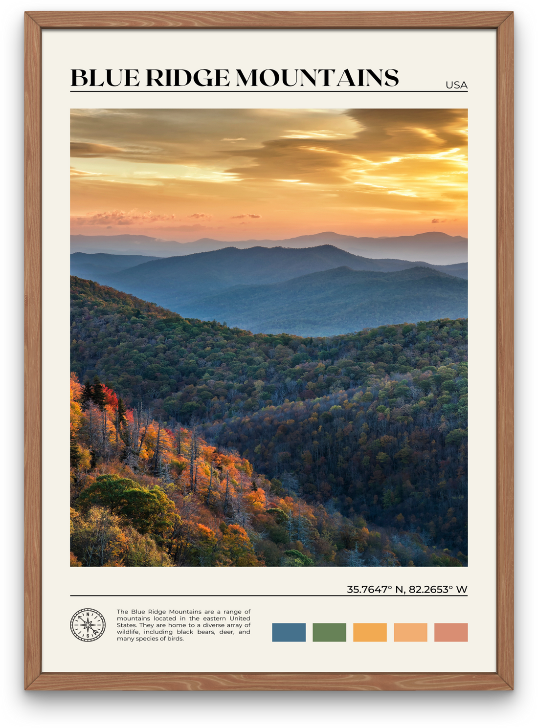 Blue Ridge Mountains Poster